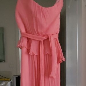 Amsale dress- salmon color, chiffon color
